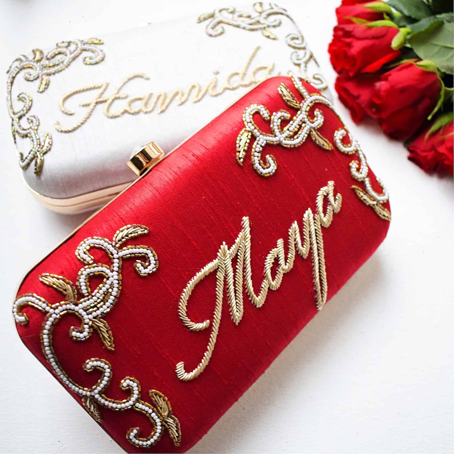 PRE-ORDER - Red Personalised Clutch