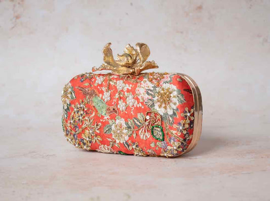PRE-ORDER - MUMBAI DREAMS (Orange) - Floral Clasp