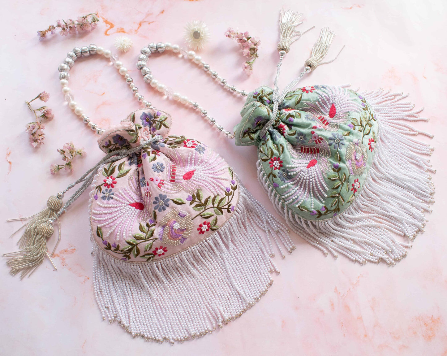 PRE-ORDER - Spring Bloom Pouch (Mint)