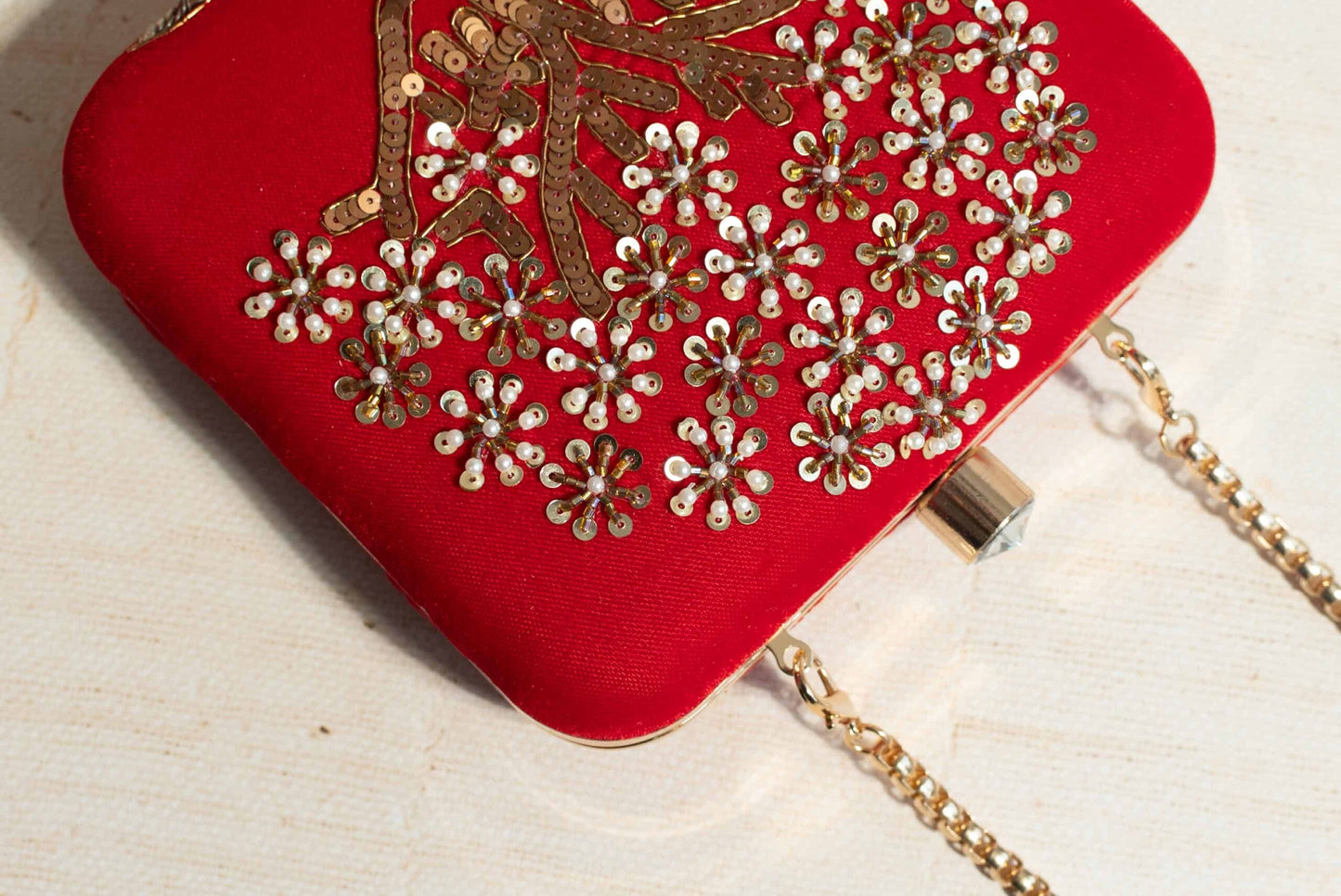PRE-ORDER - Red Velvet Mulberry Tree Clutch