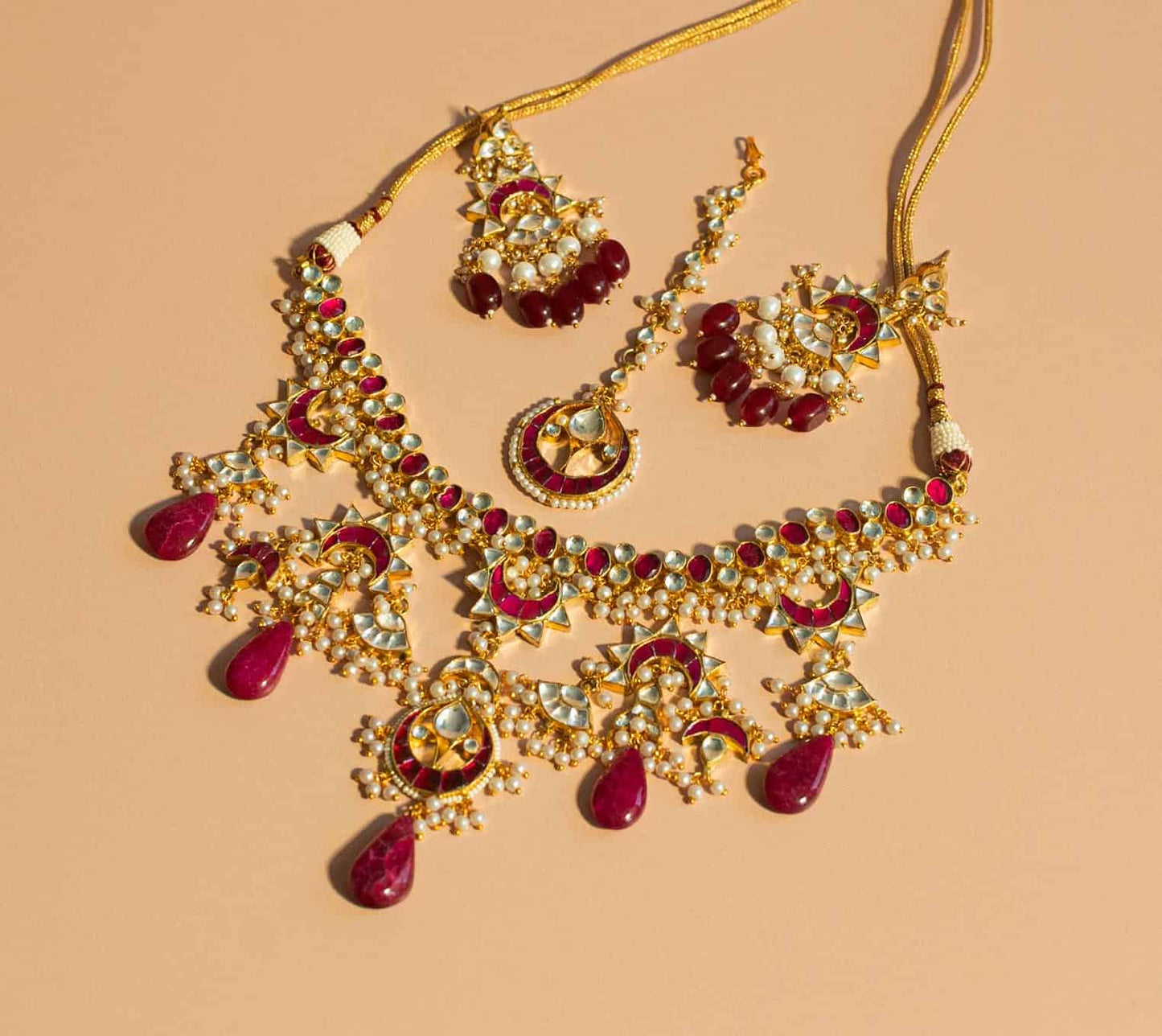 PRE-ORDER - Magenta Kundan Set