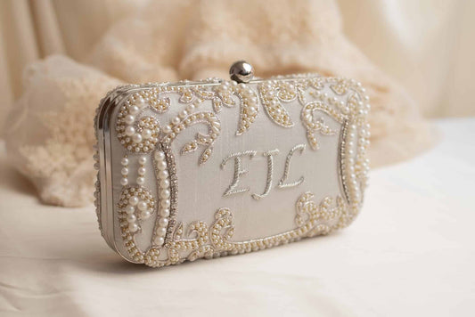 PRE-ORDER - CAROLINA (Ivory and Silver) - Personalised