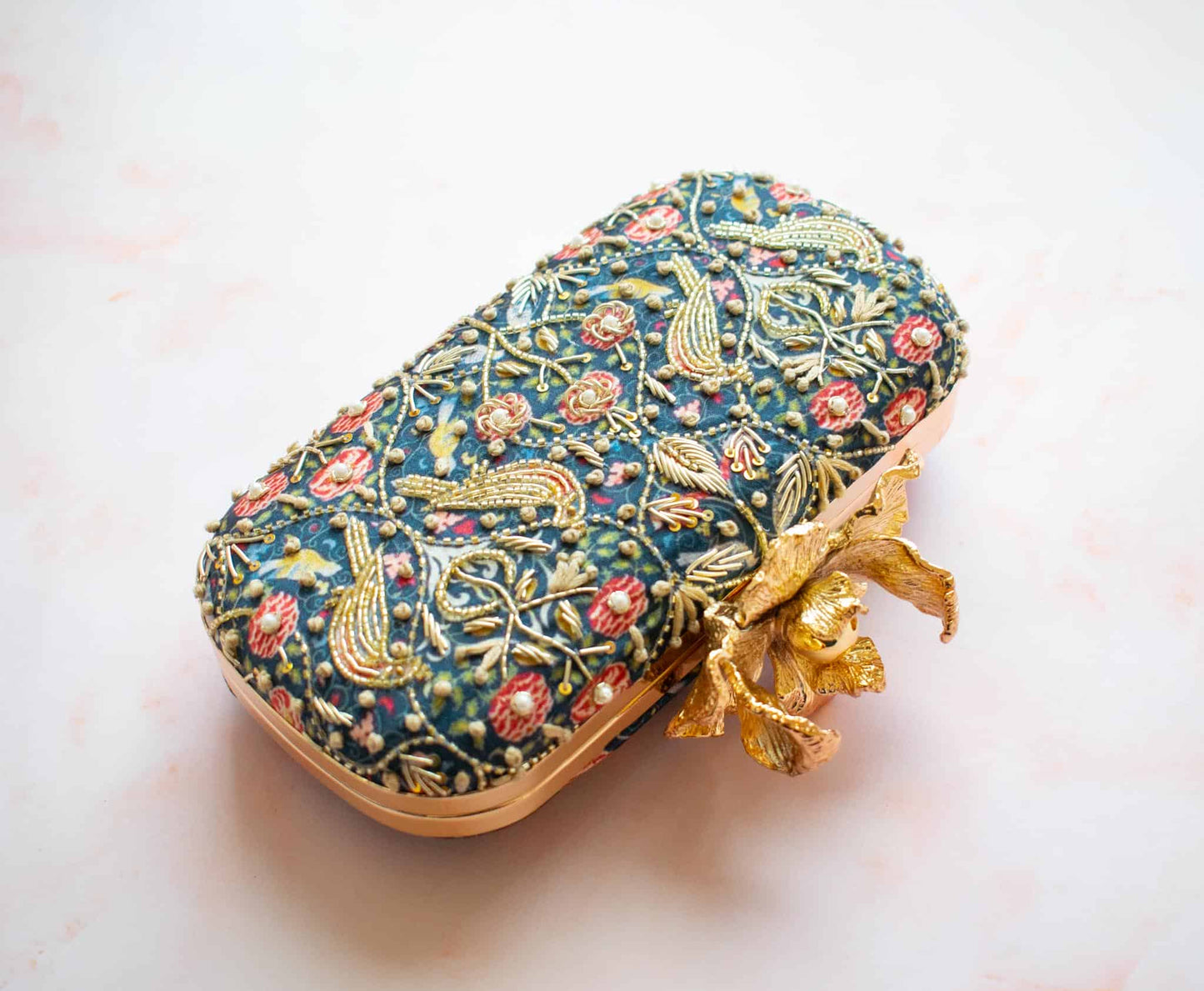 PRE-ORDER - Blue Jaipur (Floral Clasp)