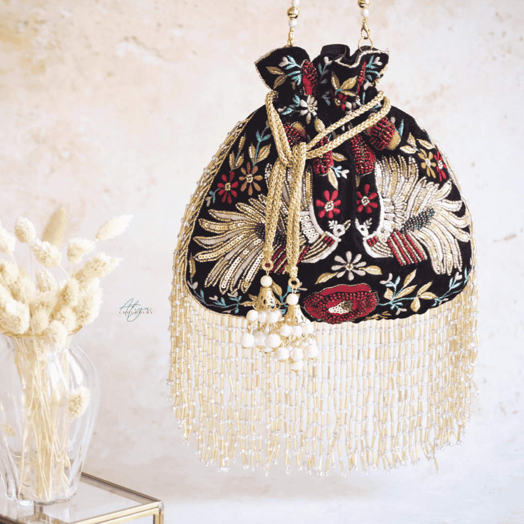 PRE-ORDER - Luna (Black Potli Bag)