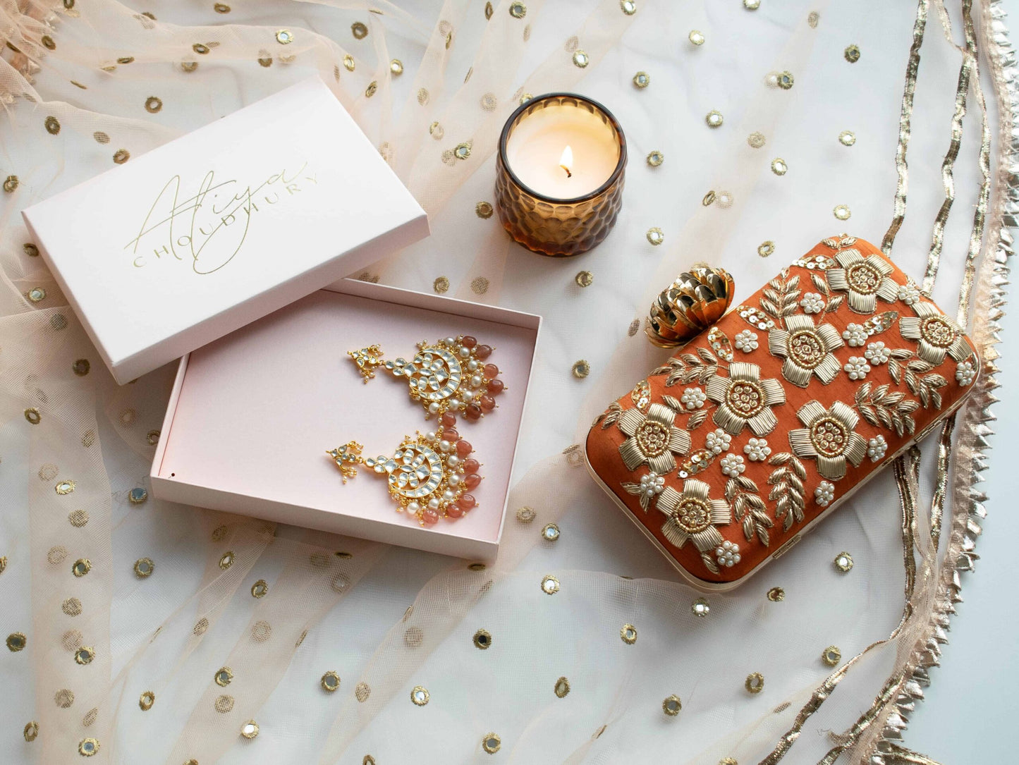 PRE-ORDER - Floral Dream (Rust Orange) - Lotus Clasp