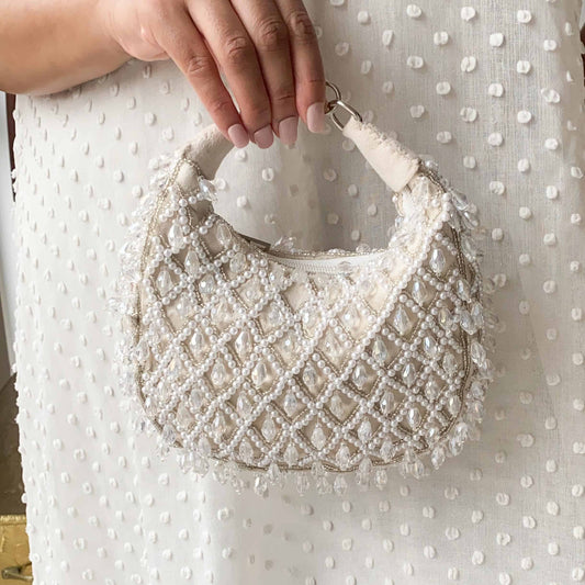 PRE-ORDER - Tala Handbag (Ivory Suede)