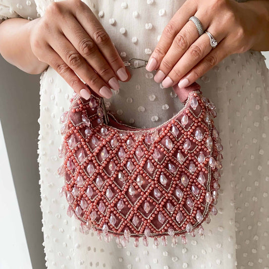 PRE-ORDER - Tala Handbag (Dusky Pink Suede)