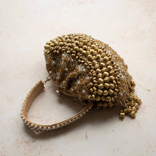 PRE-ORDER - Lamisha Bronze Clip Purse