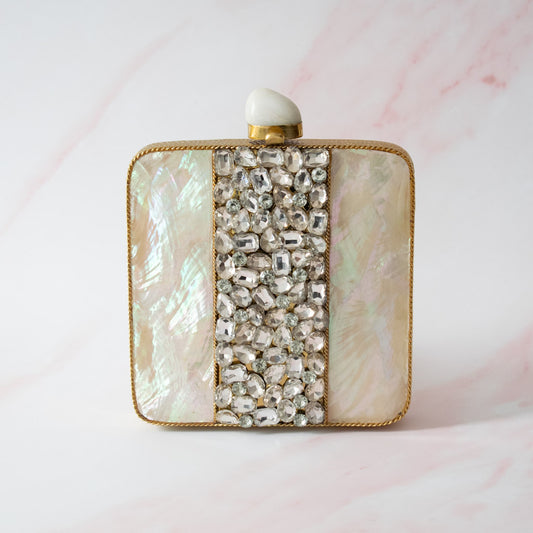 PRE-ORDER - Celeste Mother of Pearl Clutch