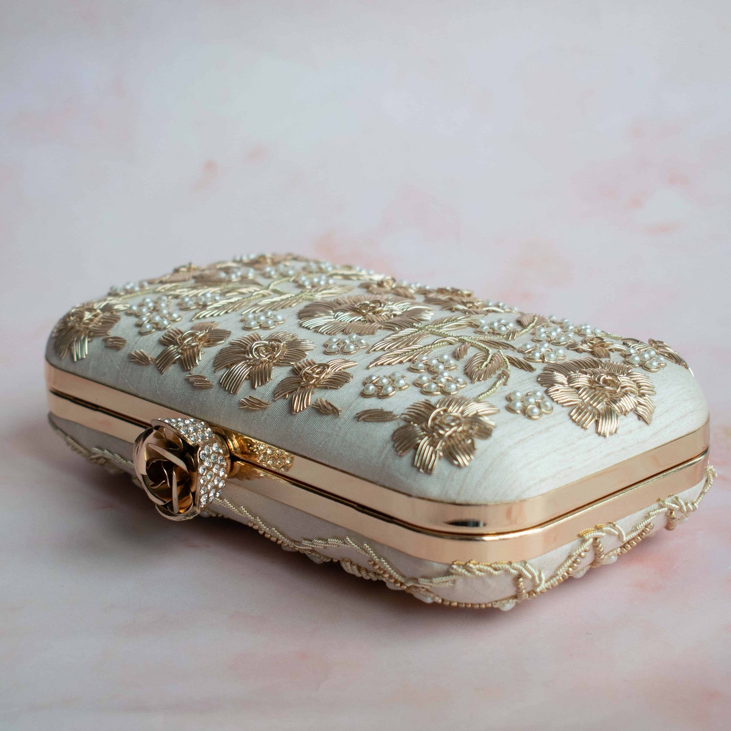 PRE-ORDER - 2 in 1 Asha Lana Clutch (Cream)