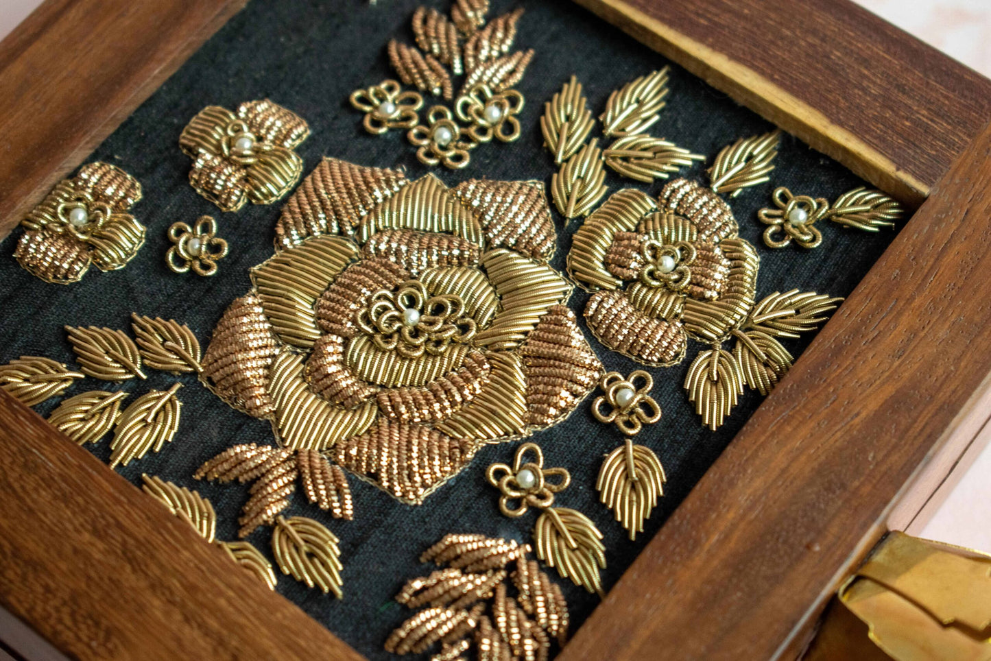 PRE-ORDER - Jaipur Wooden Square Clutch