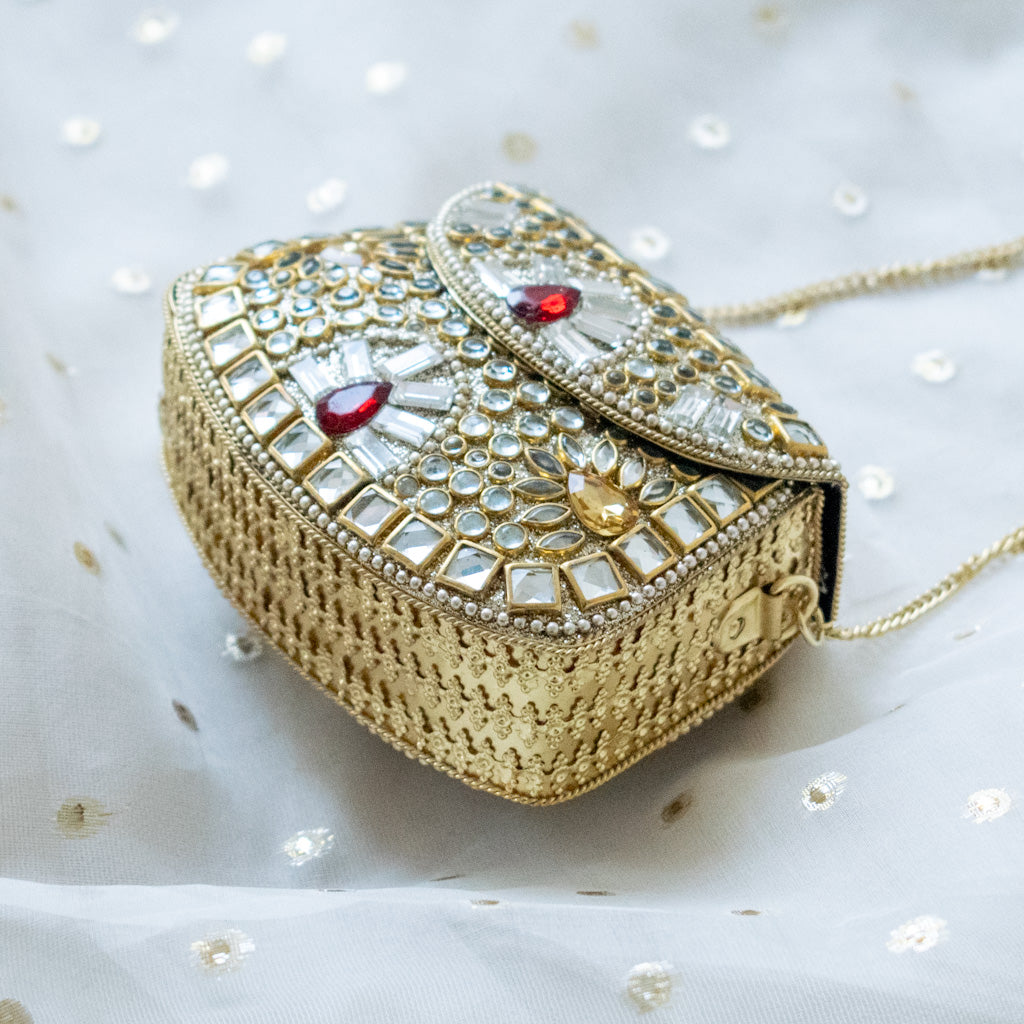 Ishika Mini Kundan Clutch