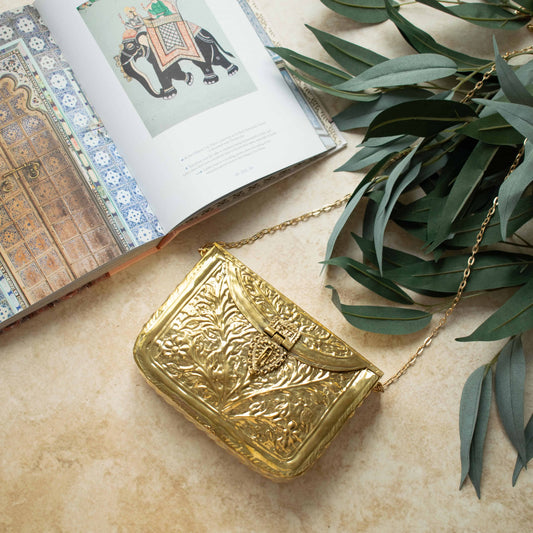 PRE-ORDER - Amira - Gold Brass Clutch