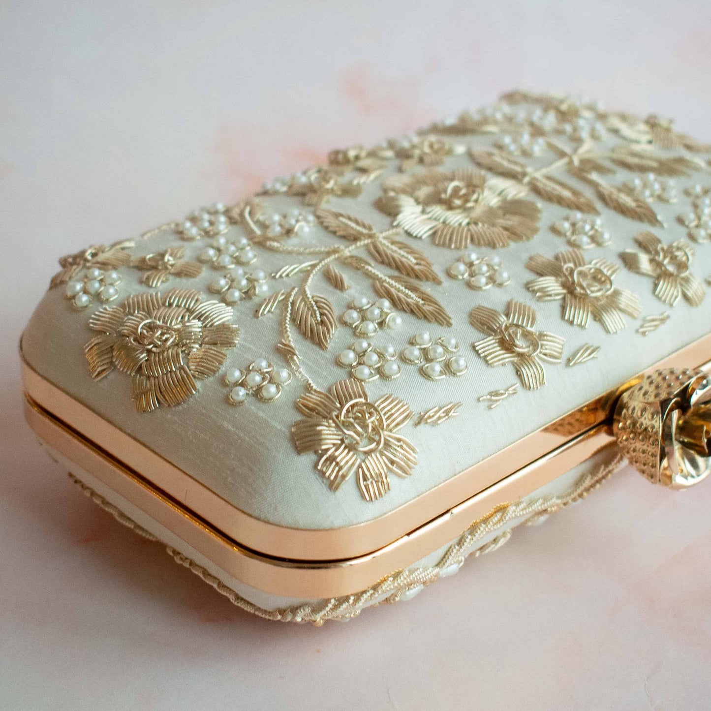 PRE-ORDER - 2 in 1 - Asha Lana Clutch (Dull Ivory)