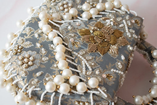 PRE-ORDER - Jasmine Clutch (Powder Blue)