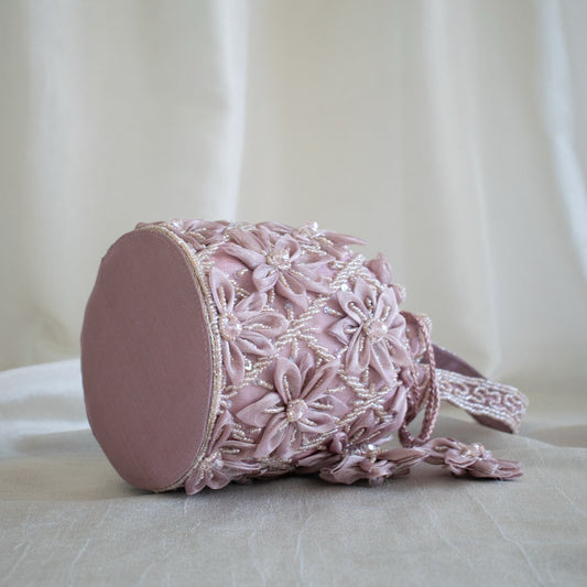 Blossom Potli Bag (Mauve)