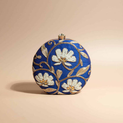 PRE-ORDER - Royal Blue Embellished Clutch