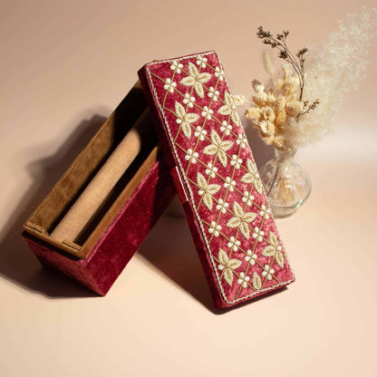 PRE-ORDER / LANA Bangle Box (Maroon Velvet)