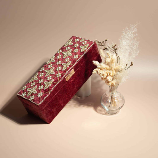 PRE-ORDER / LANA Bangle Box (Maroon Velvet)