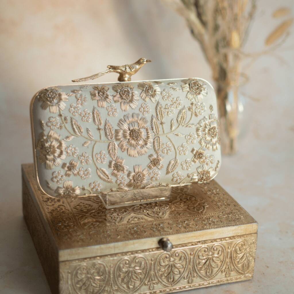 ASHA (Ivory Silk) - Bird Clasp