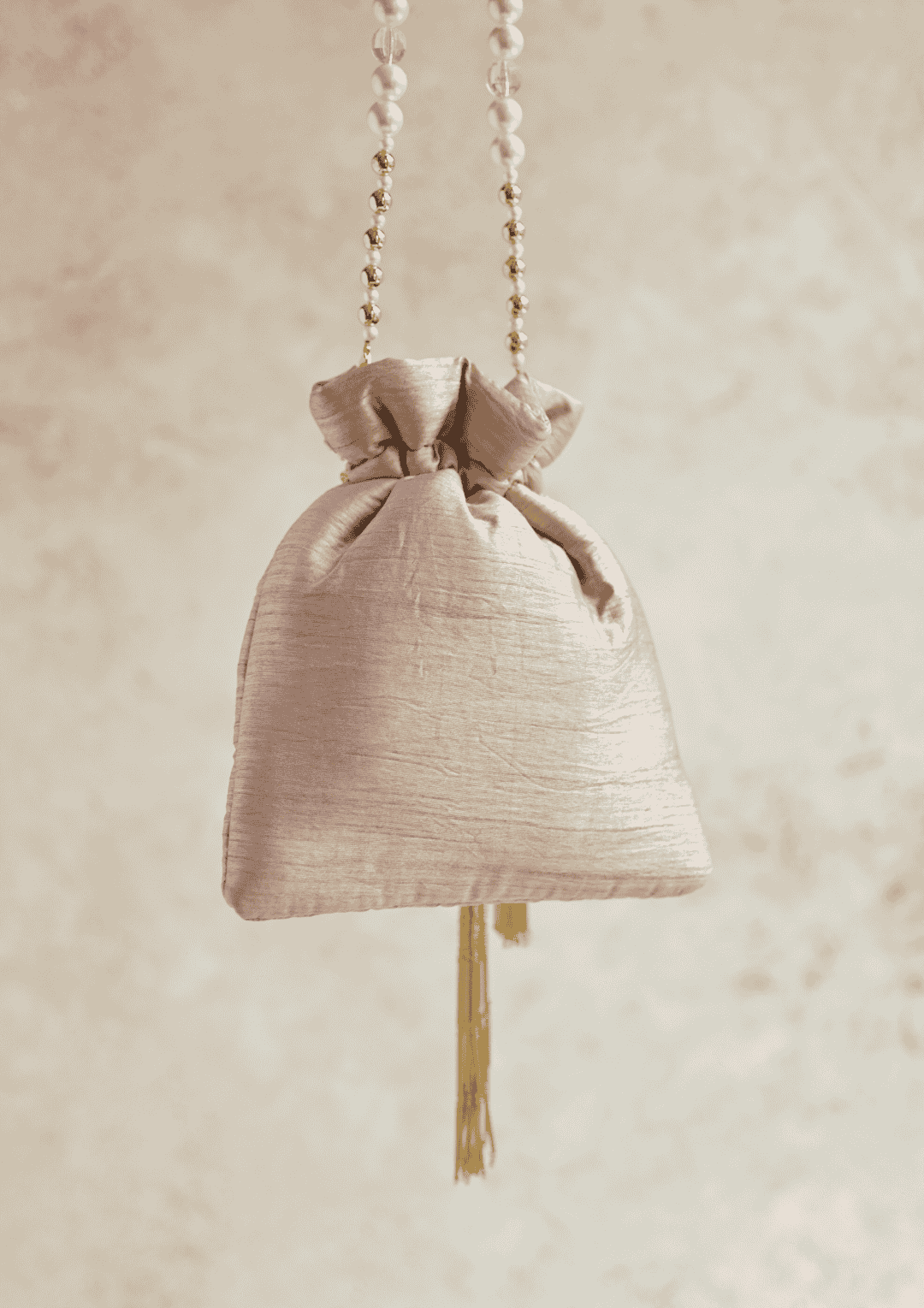 PRE-ORDER - CHAYA Potli Bag (Nude Silk)