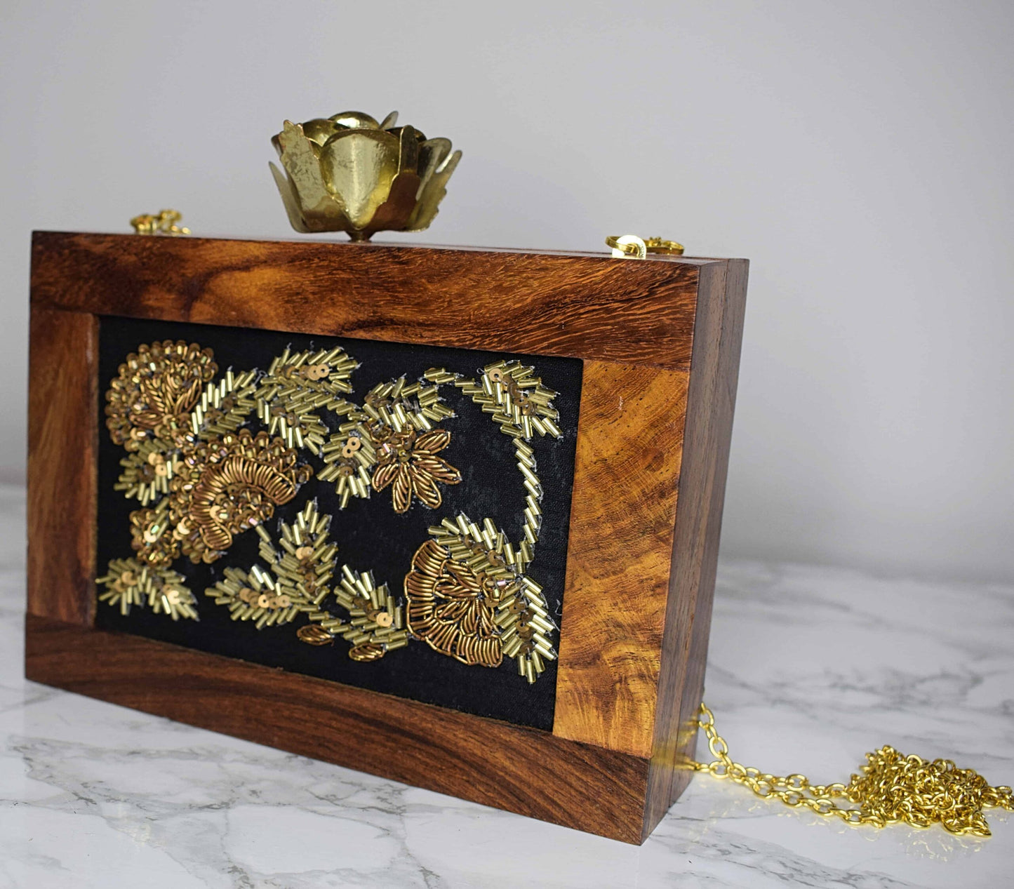 PRE-ORDER - Delhi Wooden Clutch