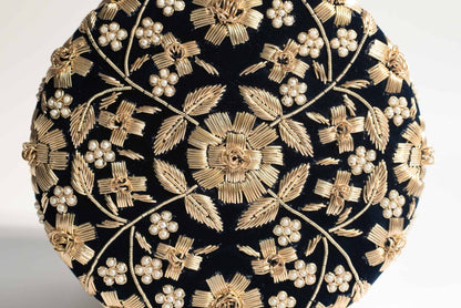 PRE-ORDER - ASHA (Round) - Navy Blue Velvet