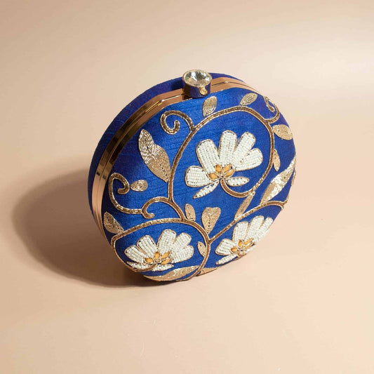 PRE-ORDER - Royal Blue Embellished Clutch