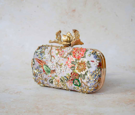 MUMBAI DREAMS (Powder Blue) - Floral Clasp