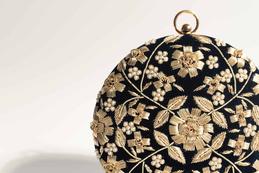 PRE-ORDER - ASHA (Round) - Navy Blue Velvet