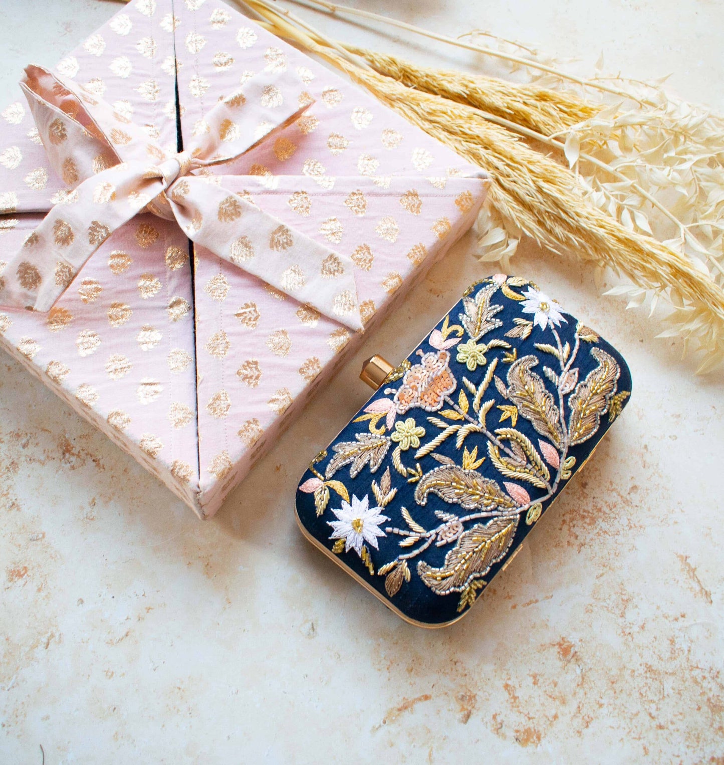 PRE-ORDER - MEENA (Navy Blue Silk)