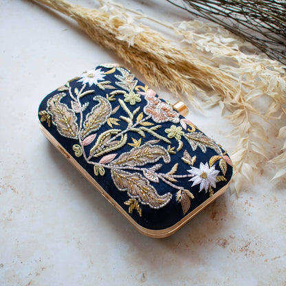 PRE-ORDER - MEENA (Navy Blue Silk)