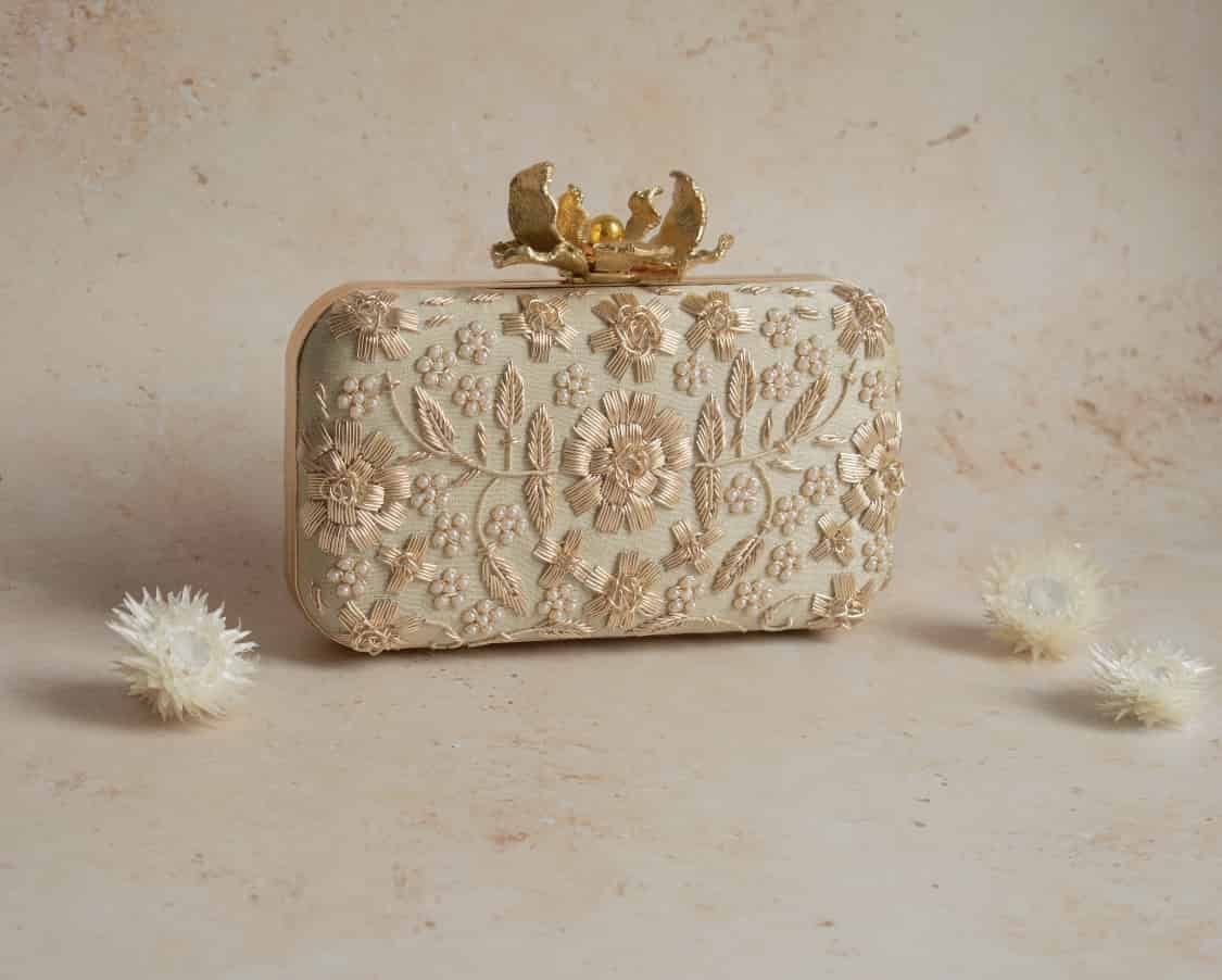 Asha - Floral Clasp (Dull Ivory)