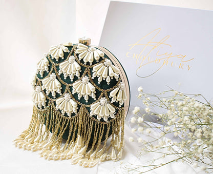 PRE-ORDER - LIYA (Minaudière) - Bottle Green