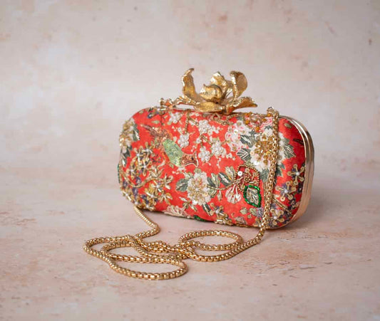 PRE-ORDER - MUMBAI DREAMS (Orange) - Floral Clasp