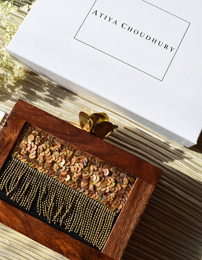 PRE-ORDER - Kolkata Wooden Clutch