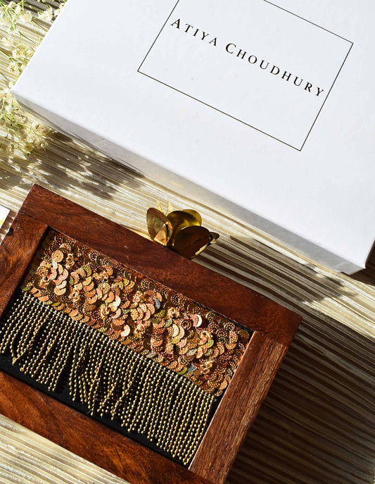 PRE-ORDER - Kolkata Wooden Clutch