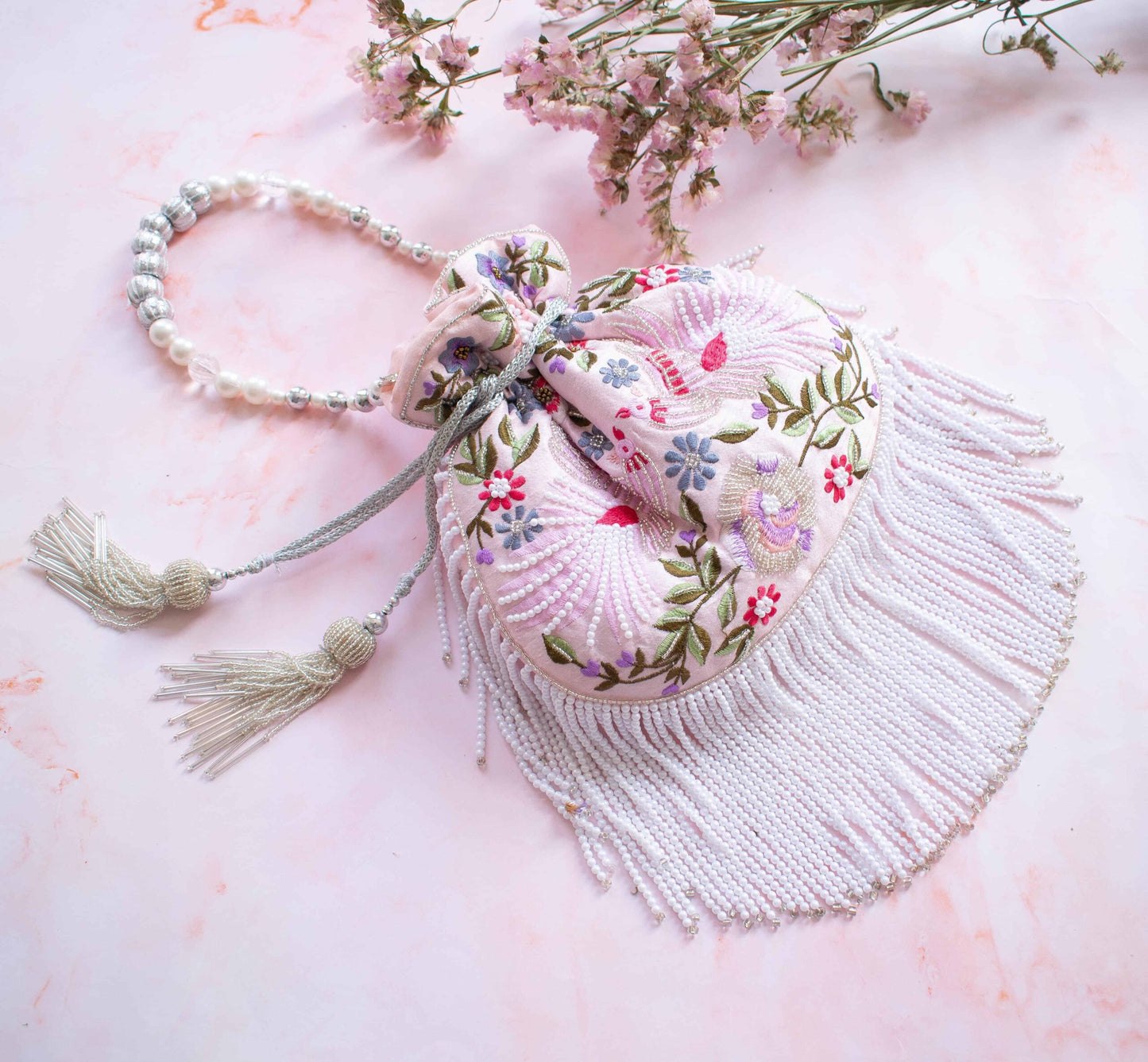 PRE-ORDER - Spring Bloom Pouch (Light Pink)