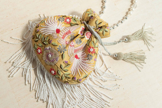 PRE-ORDER - Spring Bloom Pouch (Golden Beige)