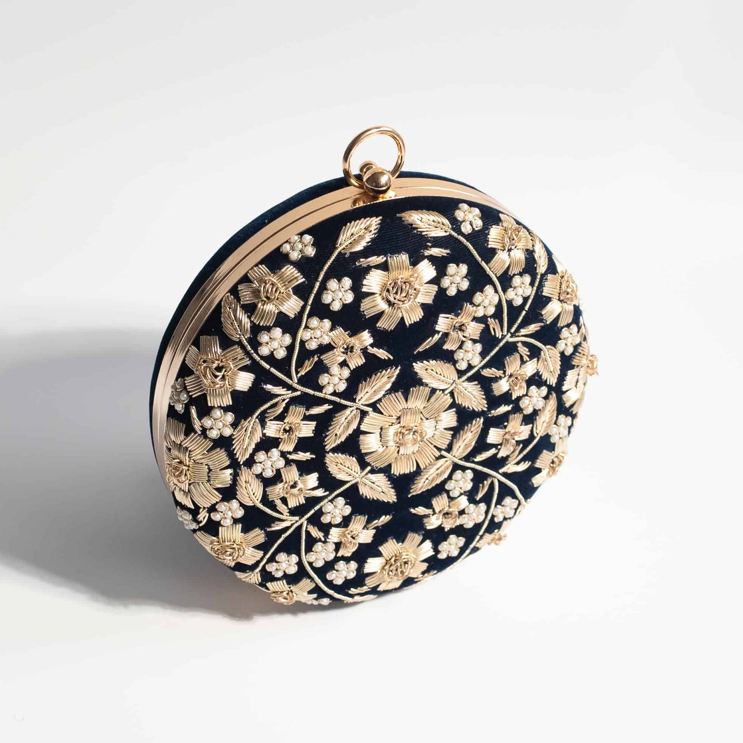 PRE-ORDER - ASHA (Round) - Navy Blue Velvet