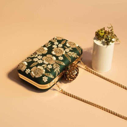 PRE-ORDER - Floral Dream (Emerald Green) - Lotus Clasp