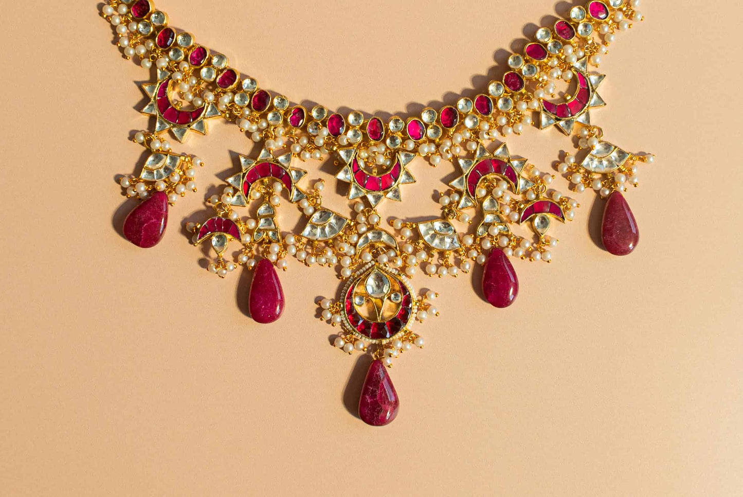 PRE-ORDER - Magenta Kundan Set