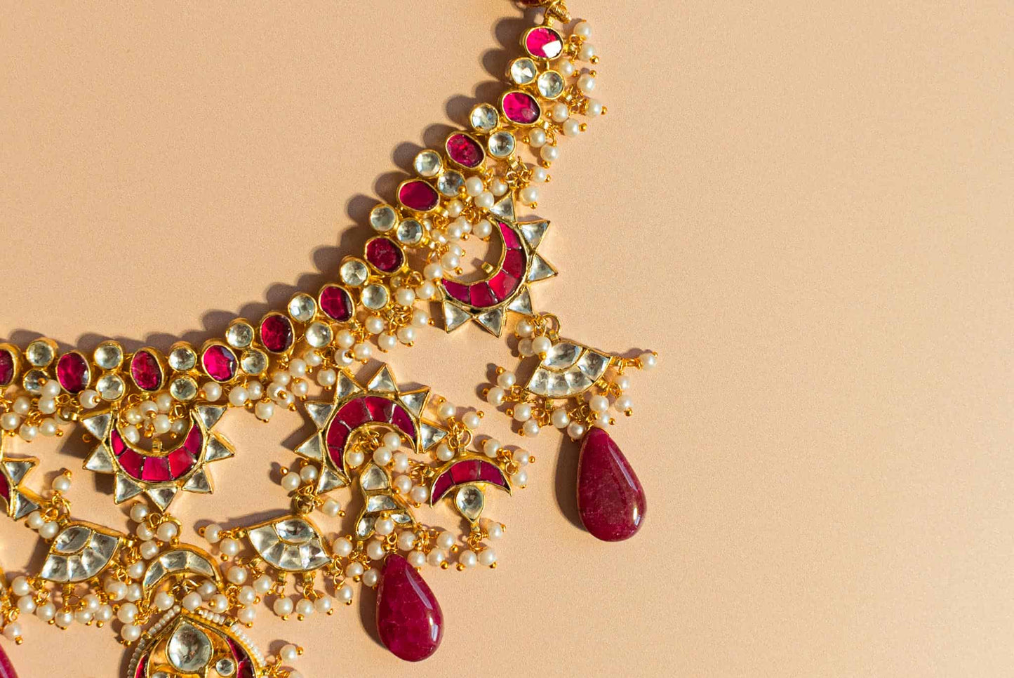 PRE-ORDER - Magenta Kundan Set