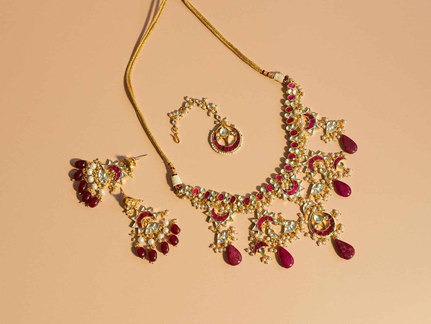 PRE-ORDER - Magenta Kundan Set
