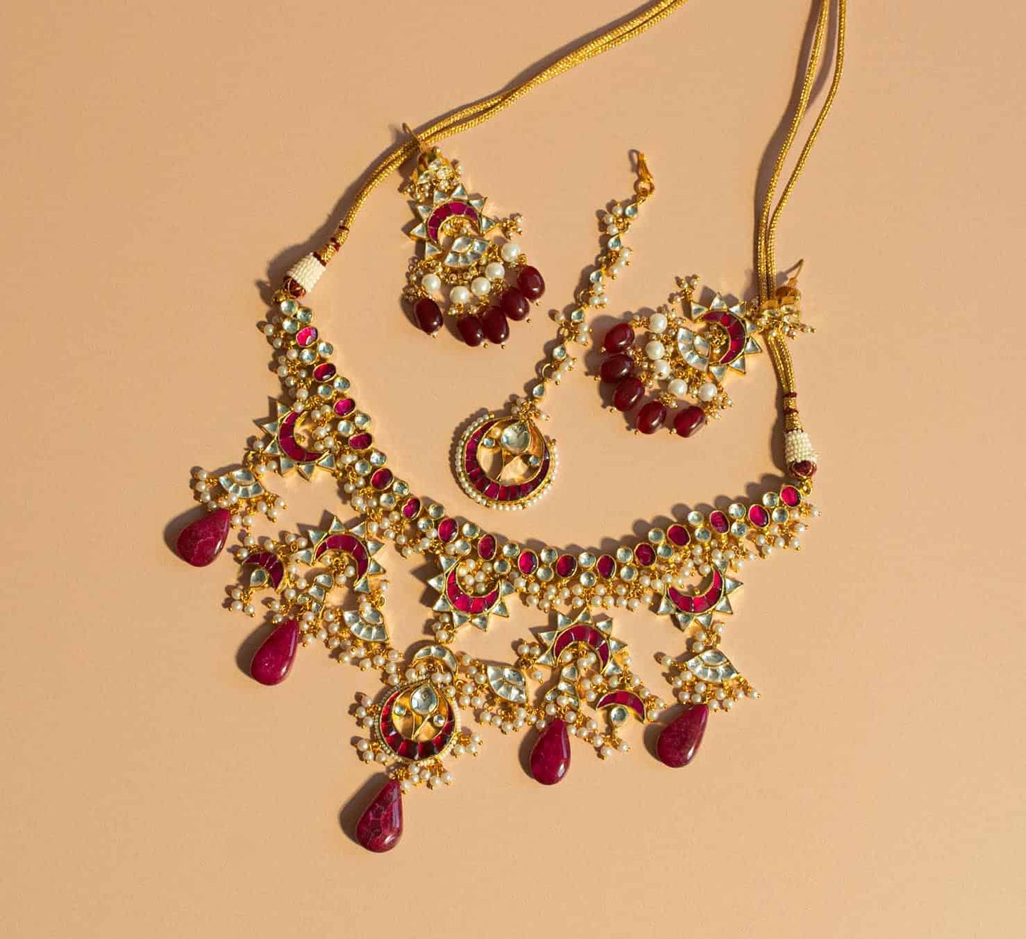 PRE-ORDER - Magenta Kundan Set