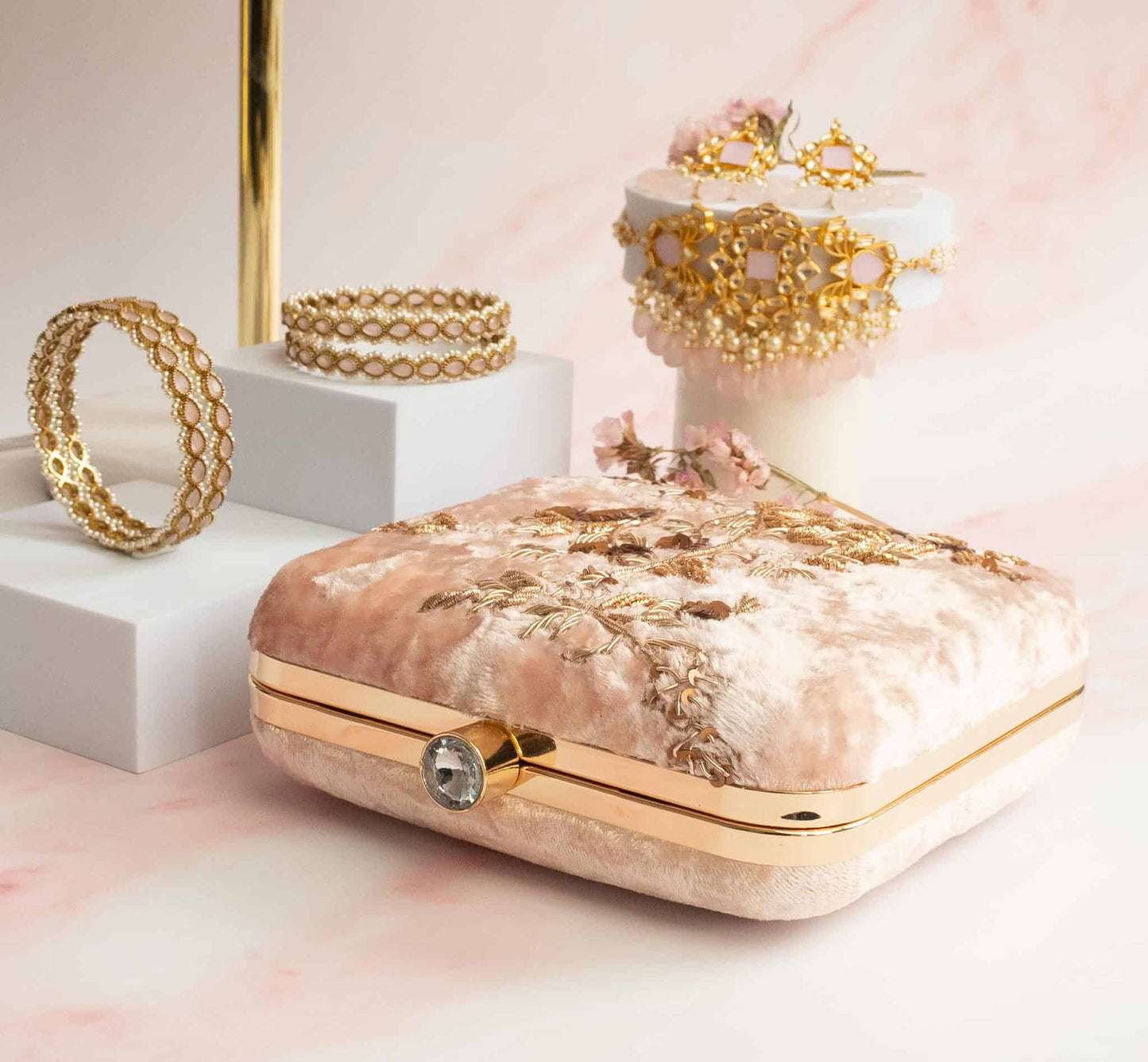 PRE-ORDER - SHAYRA (Nude Pink Velvet)