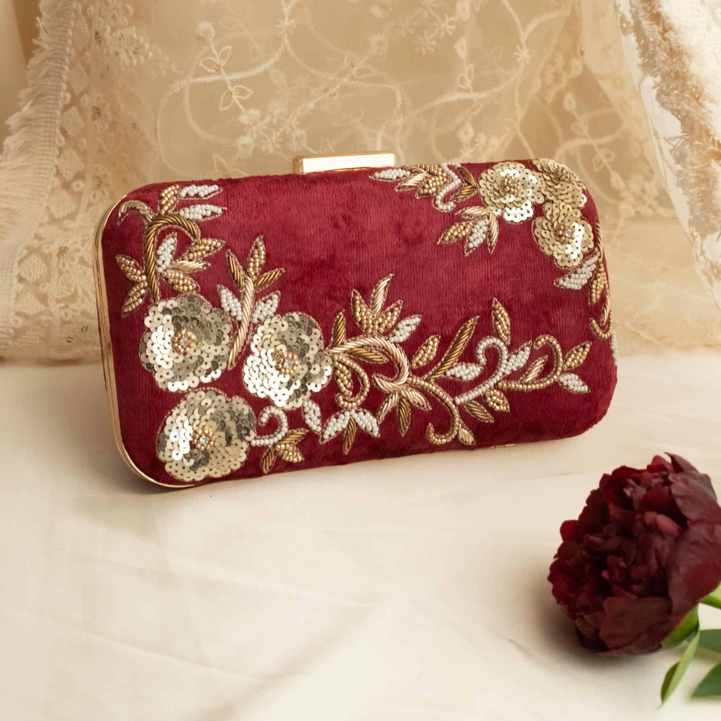 PRE-ORDER - JESSIE (Maroon Velvet)