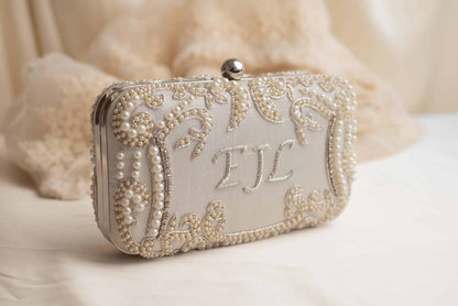 PRE-ORDER - CAROLINA (Ivory and Silver) - Personalised