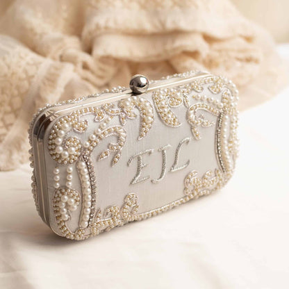 PRE-ORDER - CAROLINA (Ivory and Silver) - Personalised