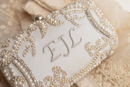 PRE-ORDER - CAROLINA (Ivory and Silver) - Personalised